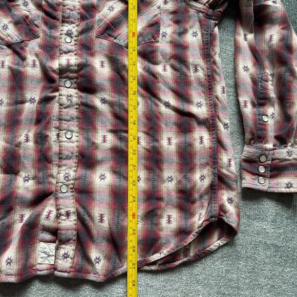 Ralph Lauren Denim Supply Western Shirt Mens Medium Multicolor Pearl Snap Aztec - Picture 5 of 5